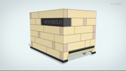 Entwurf des mobilen Infocounters für Bikini Berlin