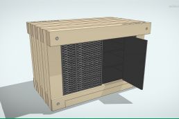 Entwurf des mobilen Infocounters für Bikini Berlin